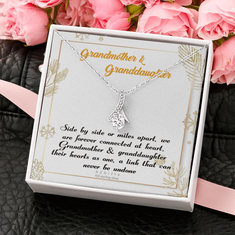 To My Grandma Necklace, Gift for Grandmother Necklace, Mothers Day Gift For Grandma Nana, Grandma Jewelry From Grandchildren GrandKids , Jewelry Box Gift For Grandma Grandmother14 Alluring Beauty Necklace