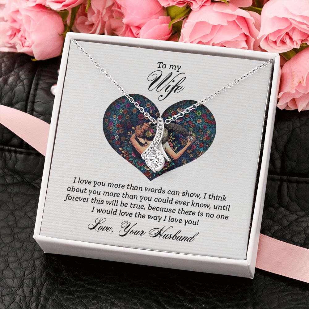 Birthday Gifts For Wife, Necklace Gifts For Wife From Husband, To My Wife Jewelry For Women , To My Wife Necklace  from Husband Wedding Anniversary Present For Wife, Beautiful Wife Jewelry Christmas23 Alluring Beauty Necklace