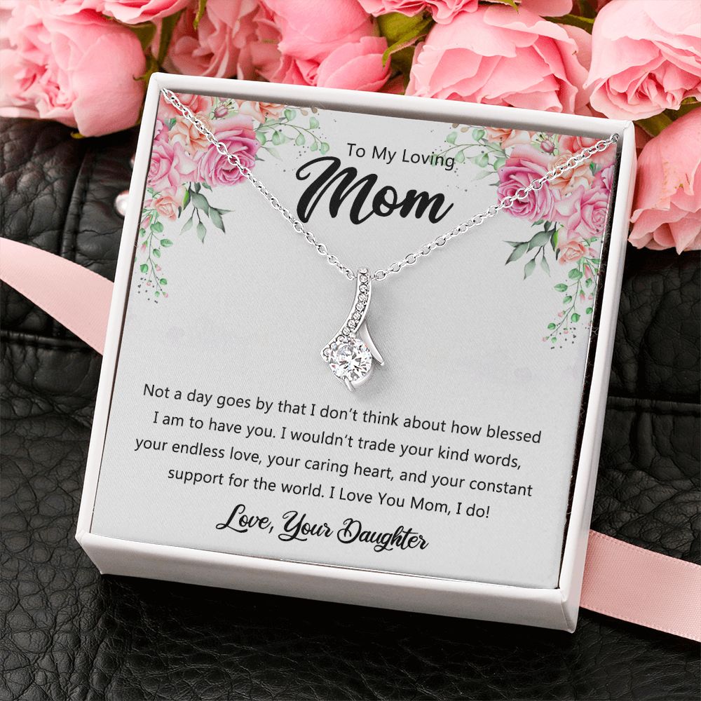 To My Mom Necklace, Gift For Mom, Mother's Day Gift from Daughter, Mom Jewelry Gift for Mothers Day, Birthday Gift for Mother, Moms Gift from Daughter Son, Necklace for Mom Mother 9 Alluring Beauty Necklace