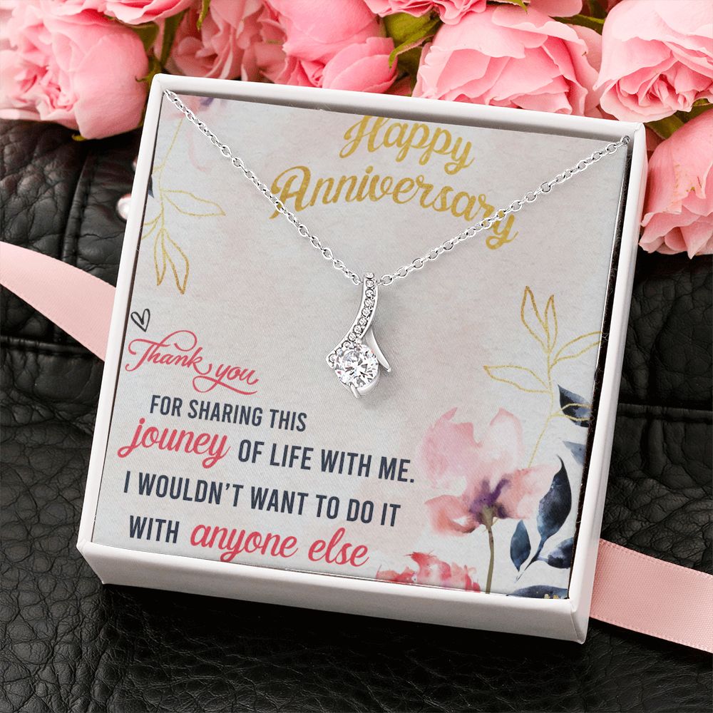To My Wife Necklace, Wedding Anniversary Jewelry For Women, Necklace For Wife from Husband, Gift For Wife Birthday Gifts From Husband Necklace, Jewelry With Message Card In A Gift Box9 Alluring Beauty Necklace