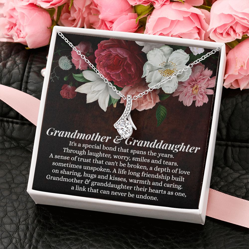 To My Grandma Necklace, Gift for Grandmother Necklace, Mothers Day Gift For Grandma Nana, Grandma Jewelry From Grandchildren GrandKids , Jewelry Box Gift For Grandma Grandmother11 Alluring Beauty Necklace