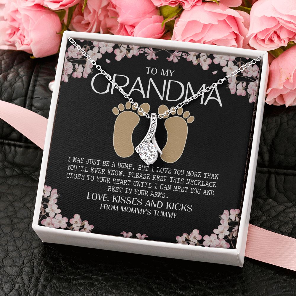 To My Grandma Necklace, Gift for Grandmother Necklace, Mothers Day Gift For Grandma Nana, Grandma Jewelry From Grandchildren GrandKids , Jewelry Box Gift For Grandma Grandmother16 Alluring Beauty Necklace