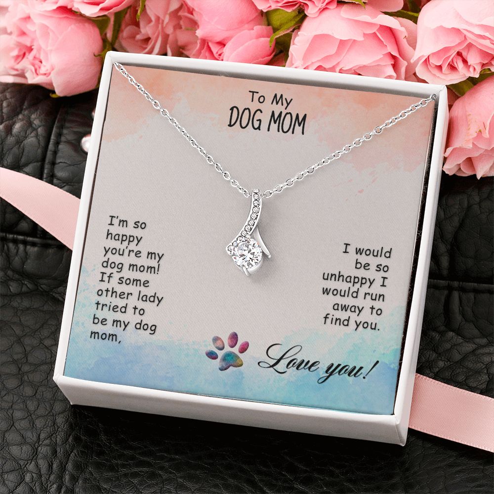 Love Knot Necklace, Dog Mom Gift For Mother's Day, Dog Mom Necklace For Women, Dog Mama Sentimental Gift, Dog Lover Gifts For Her, Unique2 Alluring Beauty Necklace