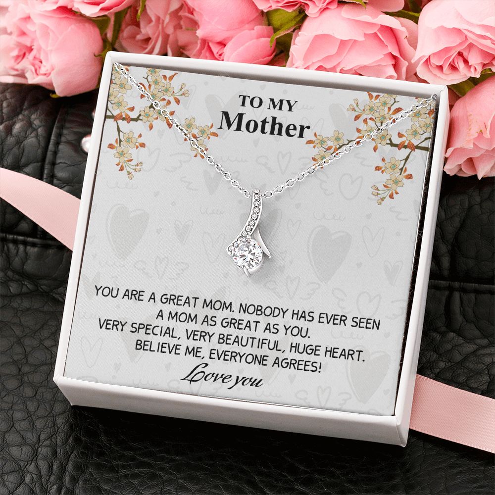 Mom Necklace Gifts for Mom from Daughter to Mom Gifts for Mothers Day from Daughter, To My Mom Necklace from Daughter to Mom Birthday Gifts Necklace with Message Card and Gift Box8 Alluring Beauty Necklace