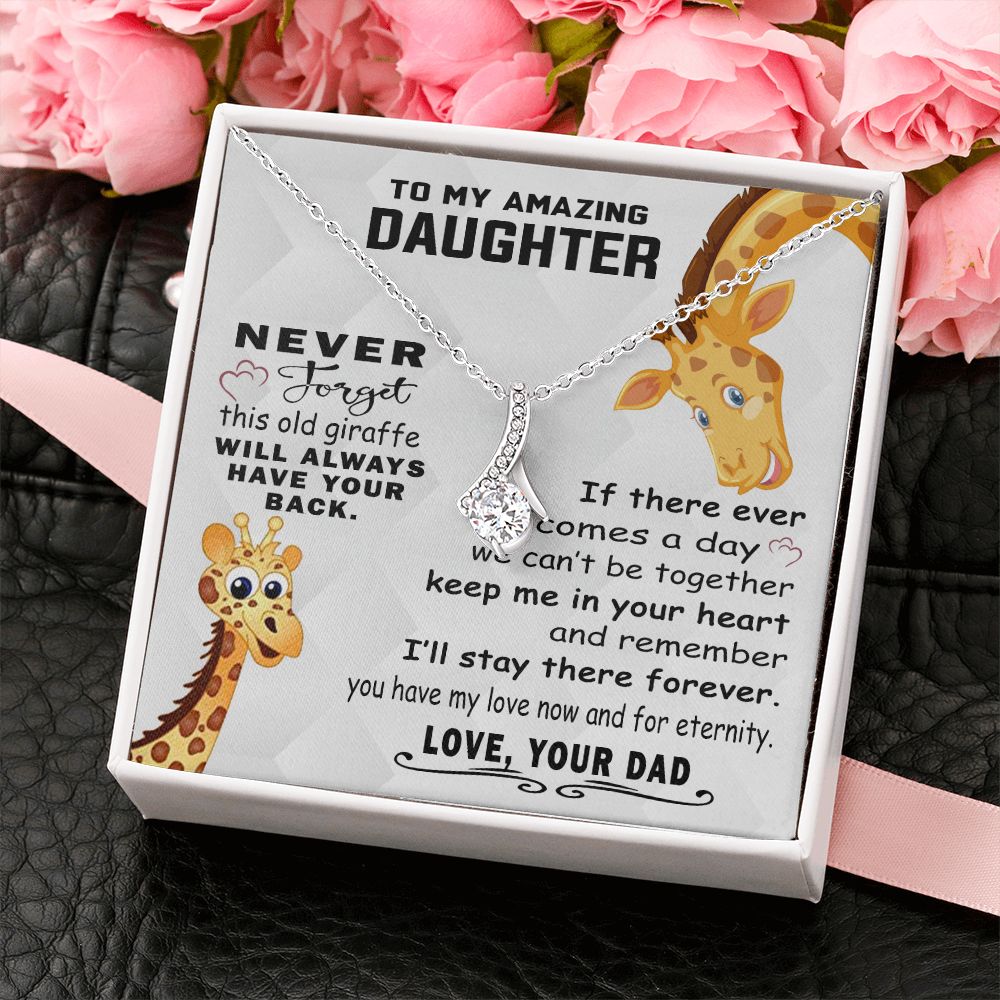 Jewelry Pendant Present for Daughter, To My Daughter Gift Necklace from Mom, Mother Daughter Gift Ideas, Birthday Christmas Gift Graduation Gifts for Daughters, Mother and Daughter Necklace 18 Alluring Beauty Necklace