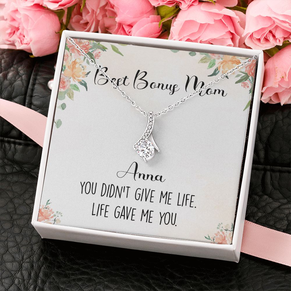 To My Stepmom Necklace from Stepdaughter Birthday Gifts for Stepmom Stepmother Gifts for Second Mom Gifts for Stepmom from Bonus Daughter Stepmom Gifts for Birthday Mothers Day 301 Alluring Beauty Necklace