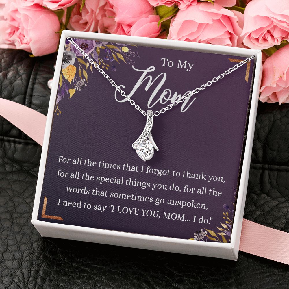 To My Mother Gift Necklace To Mom, Mother, Mommy, Momma from Child Special Mother Gift for Birthday Mothers Day Retriment Anniversary Hoiday Present for Mom Necklace for Women Alluring Beauty Necklace