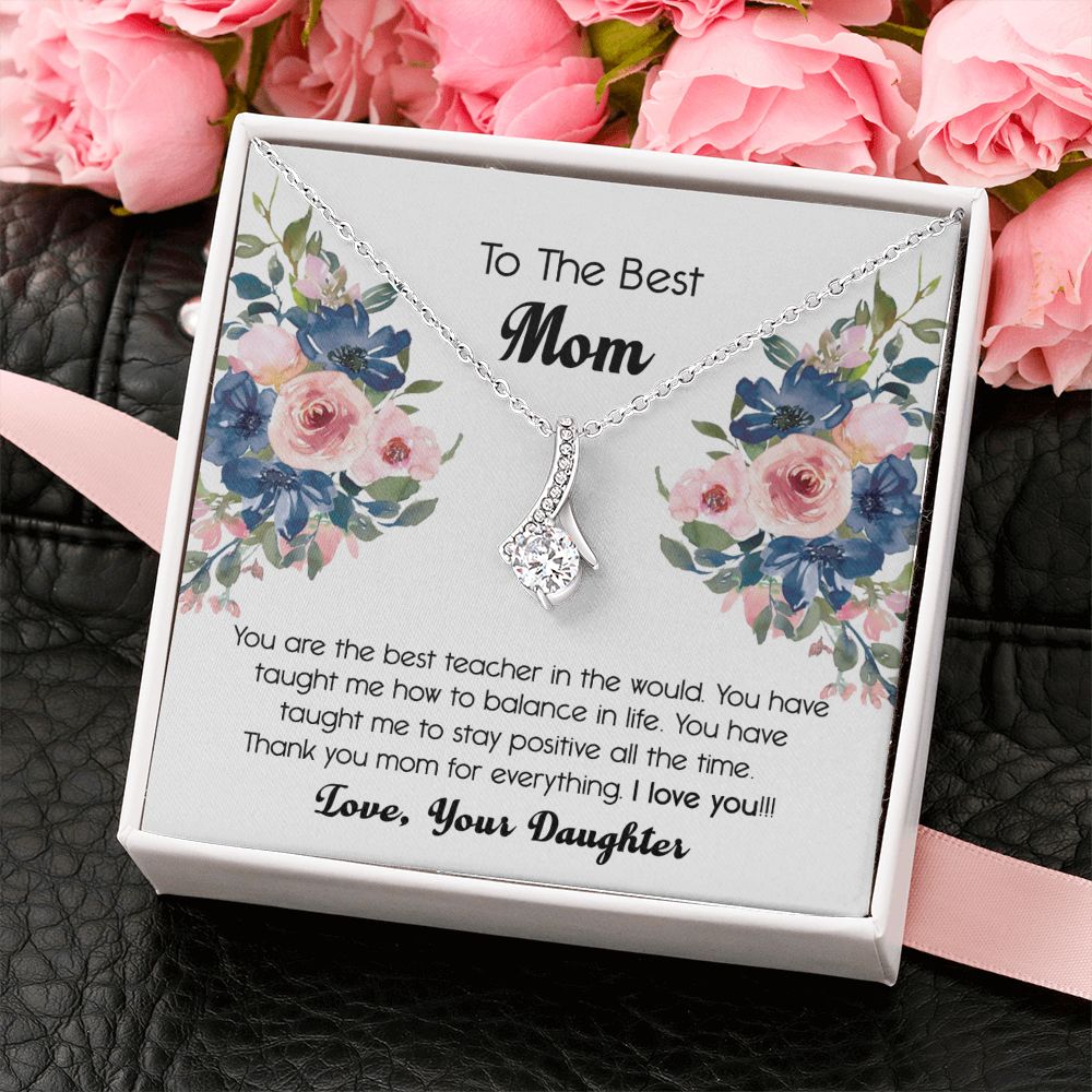 To My Mom Necklace, Gift For Mom, Mother's Day Gift from Daughter, Mom Jewelry Gift for Mothers Day, Birthday Gift for Mother, Moms Gift from Daughter Son, Necklace for Mom Mother 7 Alluring Beauty Necklace