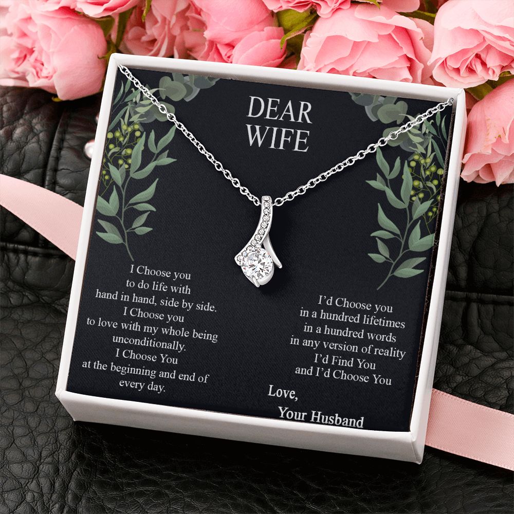 Birthday Gifts For Wife, Necklace Gifts For Wife From Husband, To My Wife Jewelry For Women , To My Wife Necklace  from Husband Wedding Anniversary Present For Wife, Beautiful Wife Jewelry Christmas12 Alluring Beauty Necklace