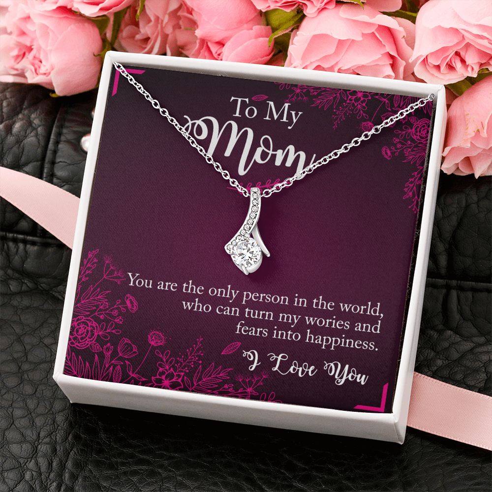 To My Mom Necklace Pendant Gift From Daughter Necklace You Are The Only Person Gift For To Mom Happy Mother's Day Mother In Law Gift On Birthday Anniversary Gift 30821 Alluring Beauty Necklace