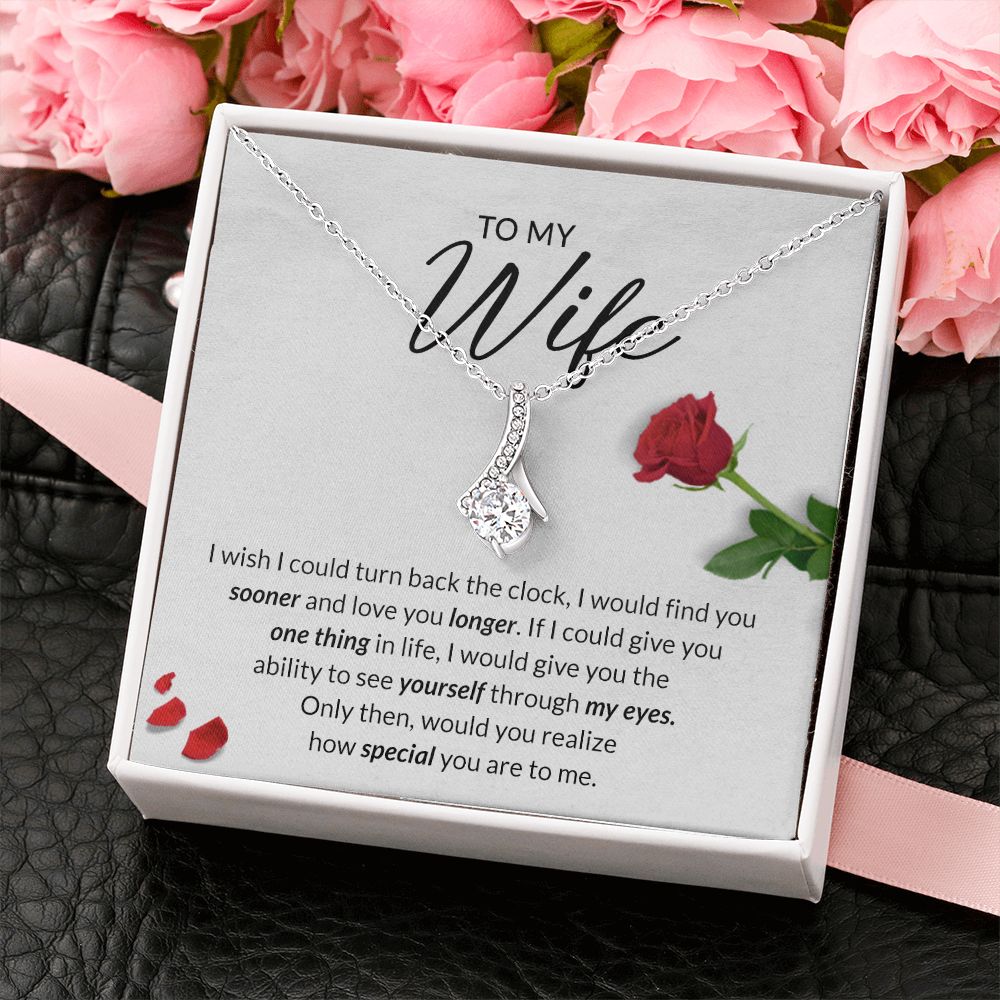 Birthday Gifts For Wife, Necklace Gifts For Wife From Husband, To My Wife Jewelry For Women , To My Wife Necklace  from Husband Wedding Anniversary Present For Wife, Beautiful Wife Jewelry Christmas22 Alluring Beauty Necklace