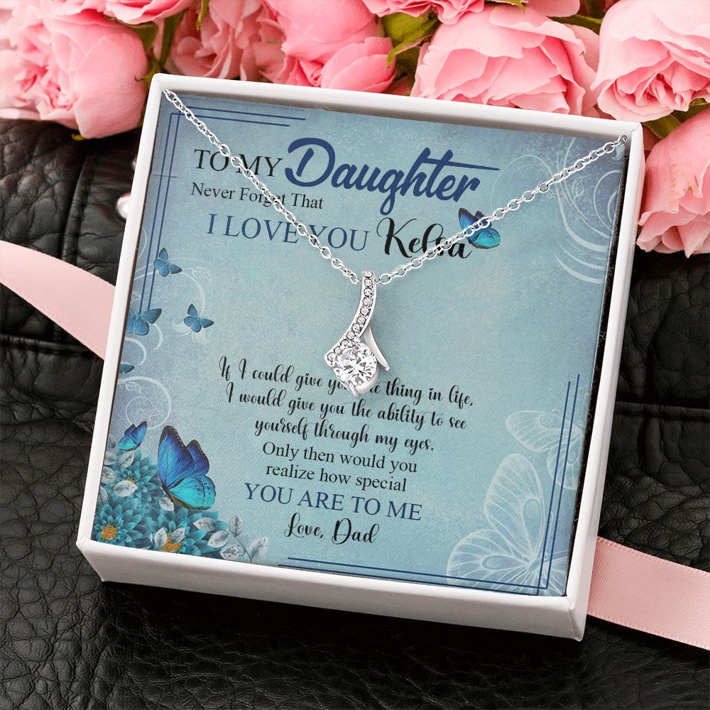 Mother Daughter Gift Ideas, To My Daughter Gift Necklace from Mom, Jewelry Pendant Present for Daughter, Birthday Christmas Gift Graduation Gifts for Daughters, Mother and Daughter Necklace 21 Alluring Beauty Necklace
