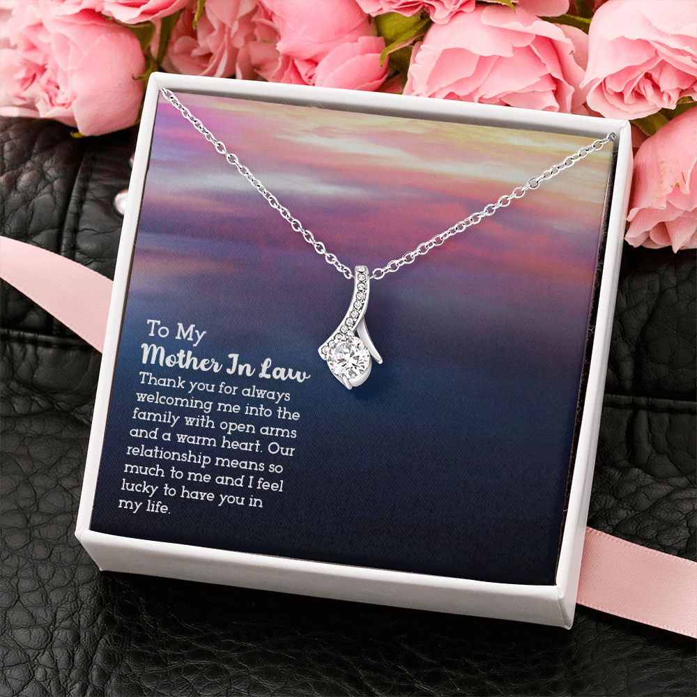 Mother in Law Necklace, Jewelry for Women, Future Mother in Law Gifts from Daughter in Law, Mother of Bride Gifts For Mother in Law, Birthday Gifts For Mother In Law From Daughter In Law13 Alluring Beauty Necklace