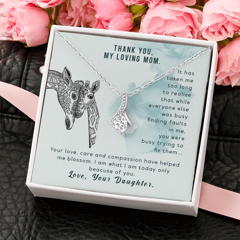 To My Thank You My Loving Mom Giraffe Necklace Pendant Gift From Mom Necklace Gift For To Daughter Birthday Daughter In Law Gift On Birthday Anniversary Gift 30821 Alluring Beauty Necklace