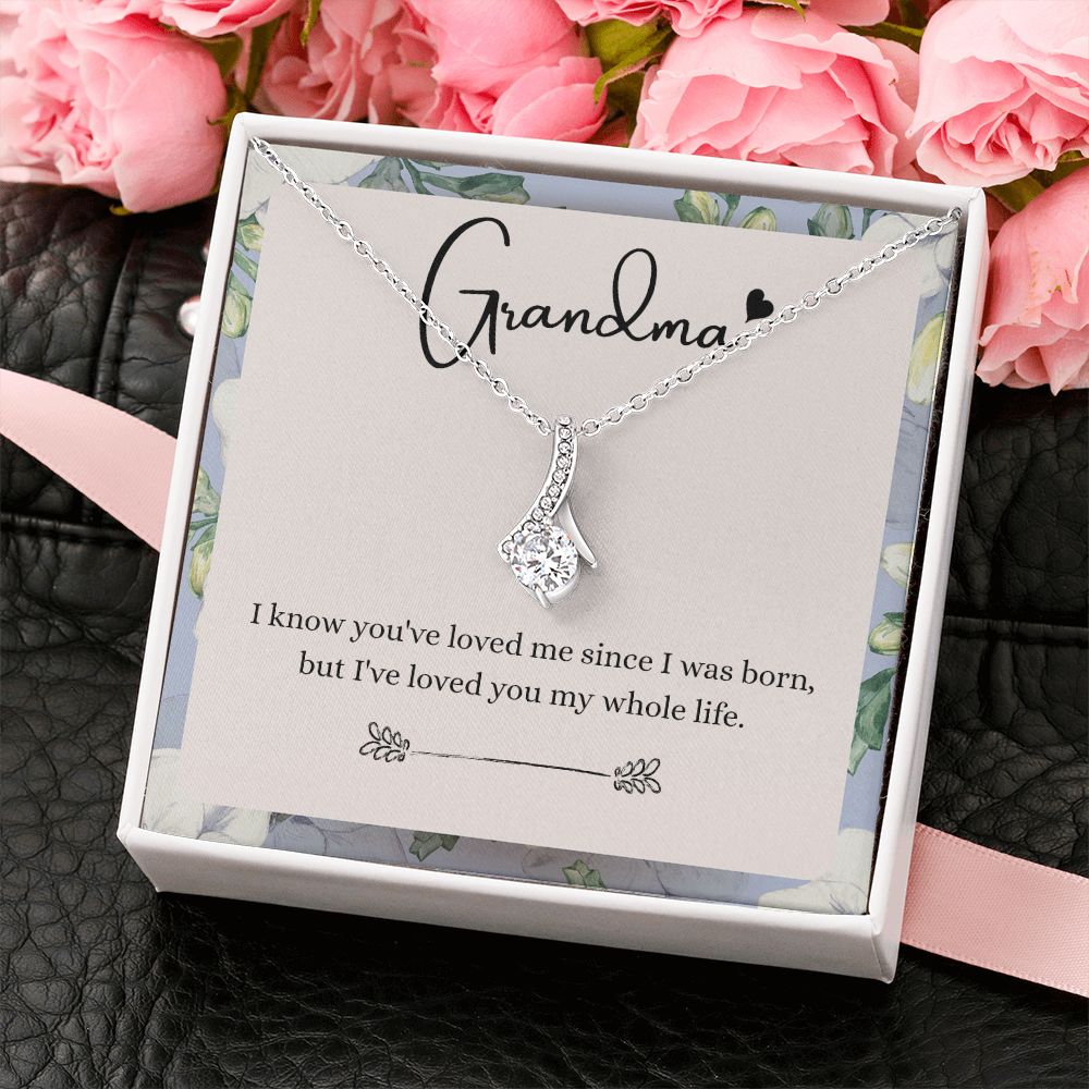 To My Grandma Necklace, Gift for Grandmother Necklace, Mothers Day Gift For Grandma Nana, Grandma Jewelry From Grandchildren GrandKids , Jewelry Box Gift For Grandma Grandmother9 Alluring Beauty Necklace