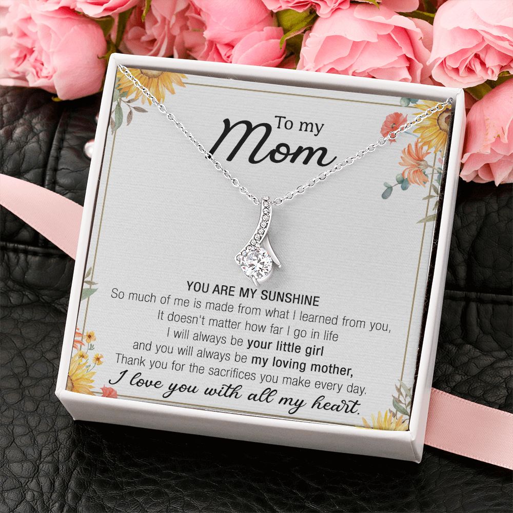 Mom Necklace Gifts for Mom from Daughter to Mom Gifts for Mothers Day from Daughter, To My Mom Necklace from Daughter to Mom Birthday Gifts Necklace with Message Card and Gift Box13 Alluring Beauty Necklace