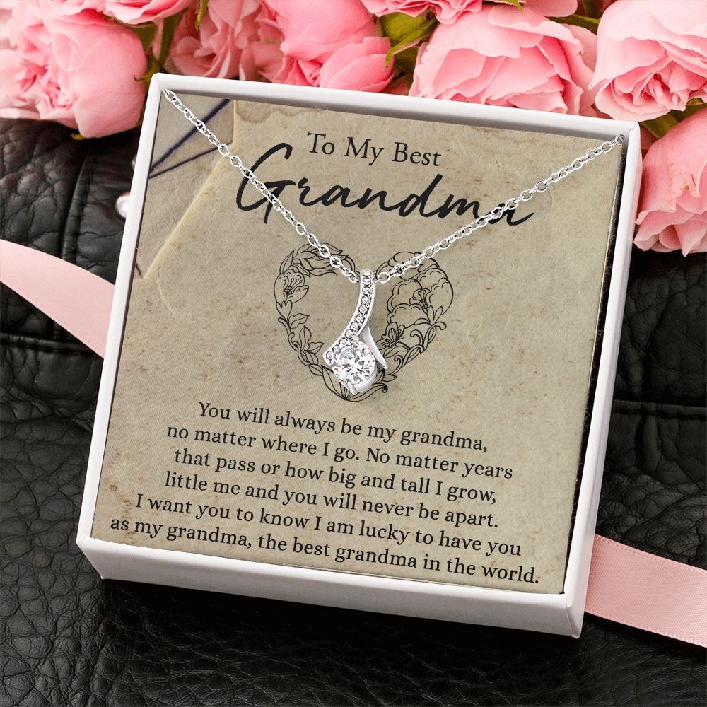To My Grandma Necklace, Gift for Grandmother Necklace, Mothers Day Gift For Grandma Nana, Grandma Jewelry From Grandchildren GrandKids , Jewelry Box Gift For Grandma Grandmother6 Alluring Beauty Necklace