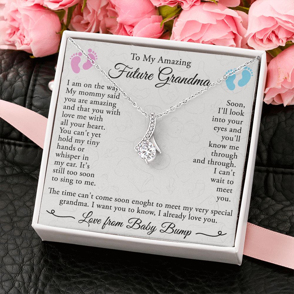 To My Grandmother Necklace, Gift for Grandmother Necklace, Mothers Day Gift For Grandma Nana, Grandma Jewelry From Grandchildren GrandKids , Jewelry Box Gift For Grandma Grandmother4 Alluring Beauty Necklace