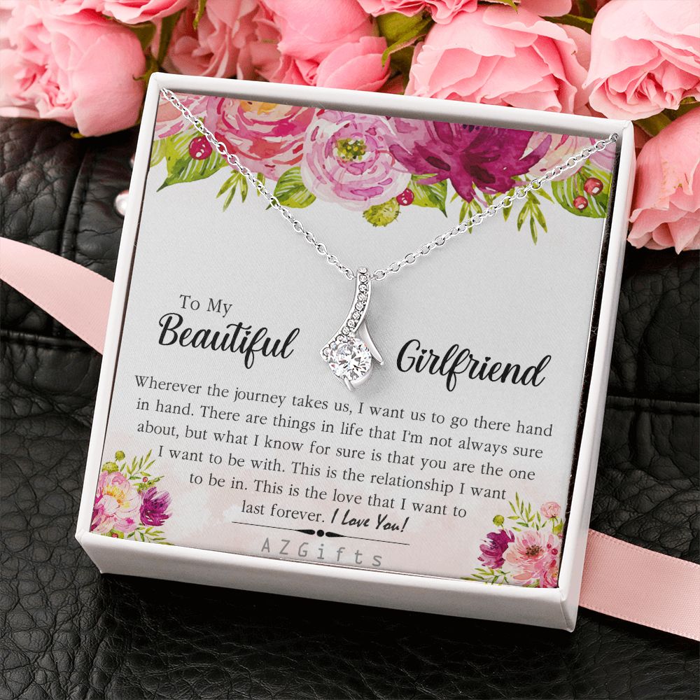 To My Girlfriend Necklace from Boyfriend To My Future Wife Necklace Jewelry For Girlfriend Gift For Girlfriend Gift for Her Romantic Birthday Valentines Day Gift For Girlfriend Gifts Necklaces 5 Alluring Beauty Necklace