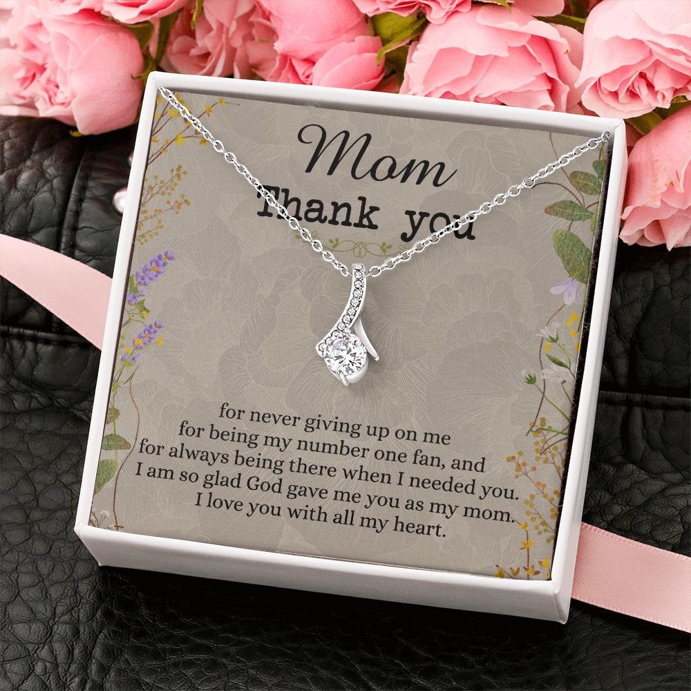 To My Mom Necklace, Thank you Mom Gift, Gift for Mom, Mother's Day Gift from Daughter, Mother Daughter gift, Gift from child, Gift for Mom, Mothers Day Necklace for Women Alluring Beauty Necklace