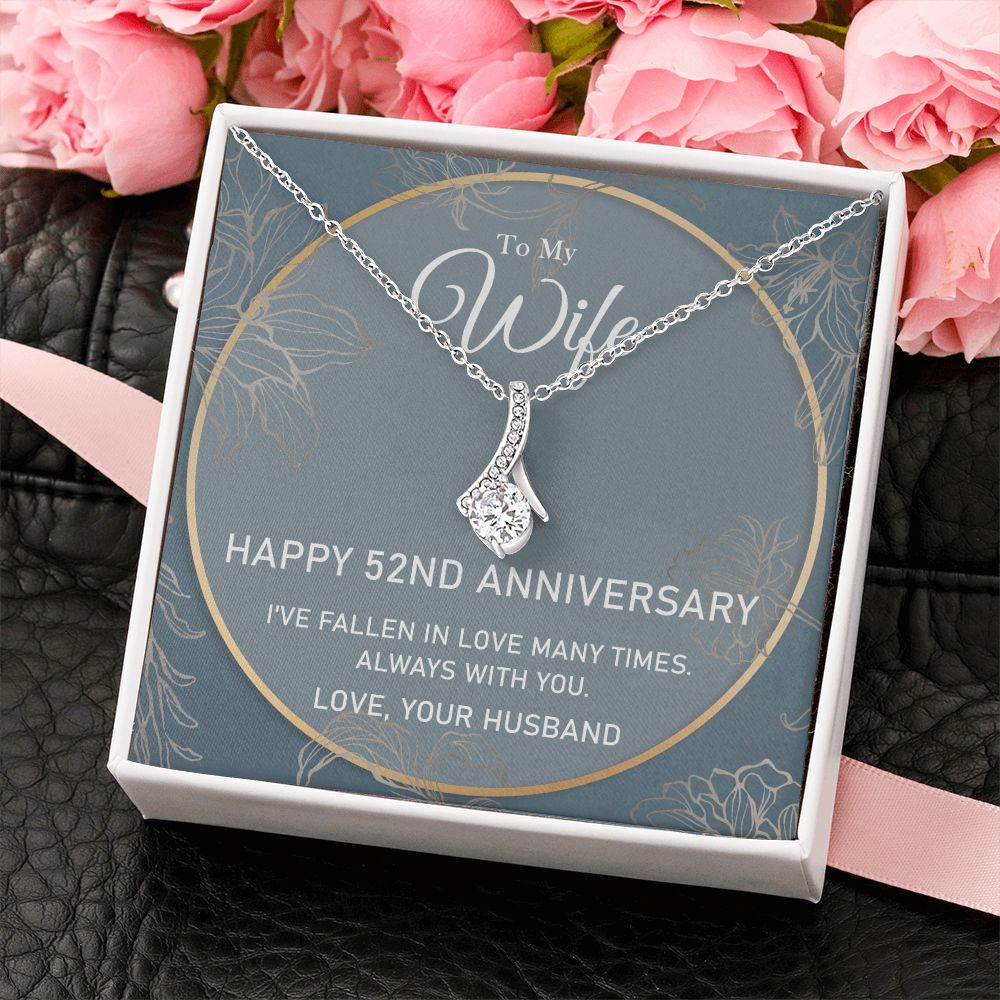 To My Wife Necklace from Husband, Personalized Necklace for Women, Luxury Necklace for Wife from Man Men, Wedding Anniversary Present For Wife, Beautiful Wife Jewelry Christmas Birthday Gifts For Wife5 Alluring Beauty Necklace