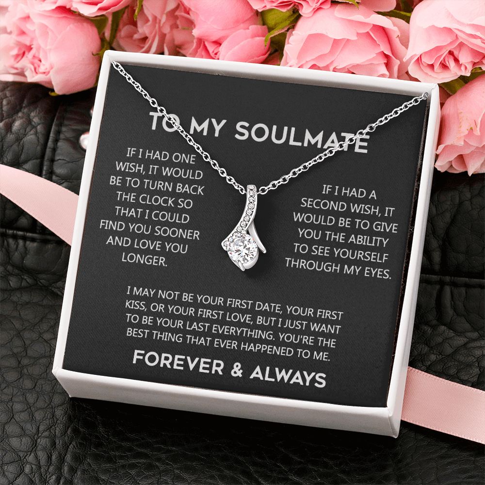 To My Soulmate Eternal Hope Necklace  Wife Soulmate Valentines Day Gift for Her 175144059615 Alluring Beauty Necklace