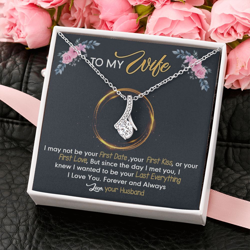Birthday Gifts For Wife, Necklace Gifts For Wife From Husband, To My Wife Jewelry For Women , To My Wife Necklace  from Husband Wedding Anniversary Present For Wife, Beautiful Wife Jewelry Christmas24 Alluring Beauty Necklace