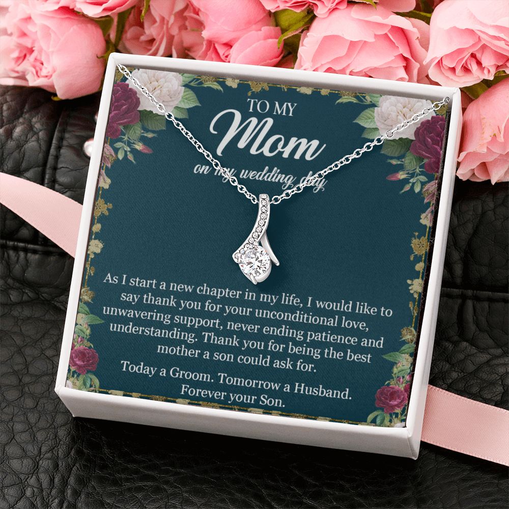 To My Mom Necklace, Gift For Mom, Mother's Day Gift from Daughter, Mom Jewelry Gift for Mothers Day, Birthday Gift for Mother, Moms Gift from Daughter Son, Necklace for Mom Mother 3 Alluring Beauty Necklace
