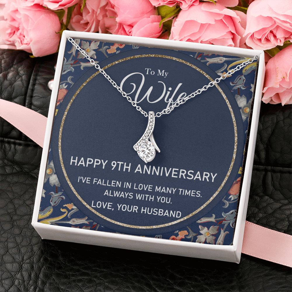 To My Wife Necklace from Husband, Personalized Necklace for Women, Luxury Necklace for Wife from Man Men, Wedding Anniversary Present For Wife, Beautiful Wife Jewelry Christmas Birthday Gifts For Wife6 Alluring Beauty Necklace