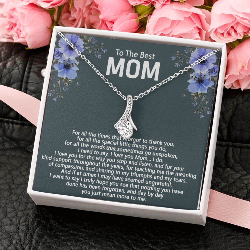 To The Best Mom Love Knot Necklace Gift For Mom On Mother's Day Alluring Beauty Necklace