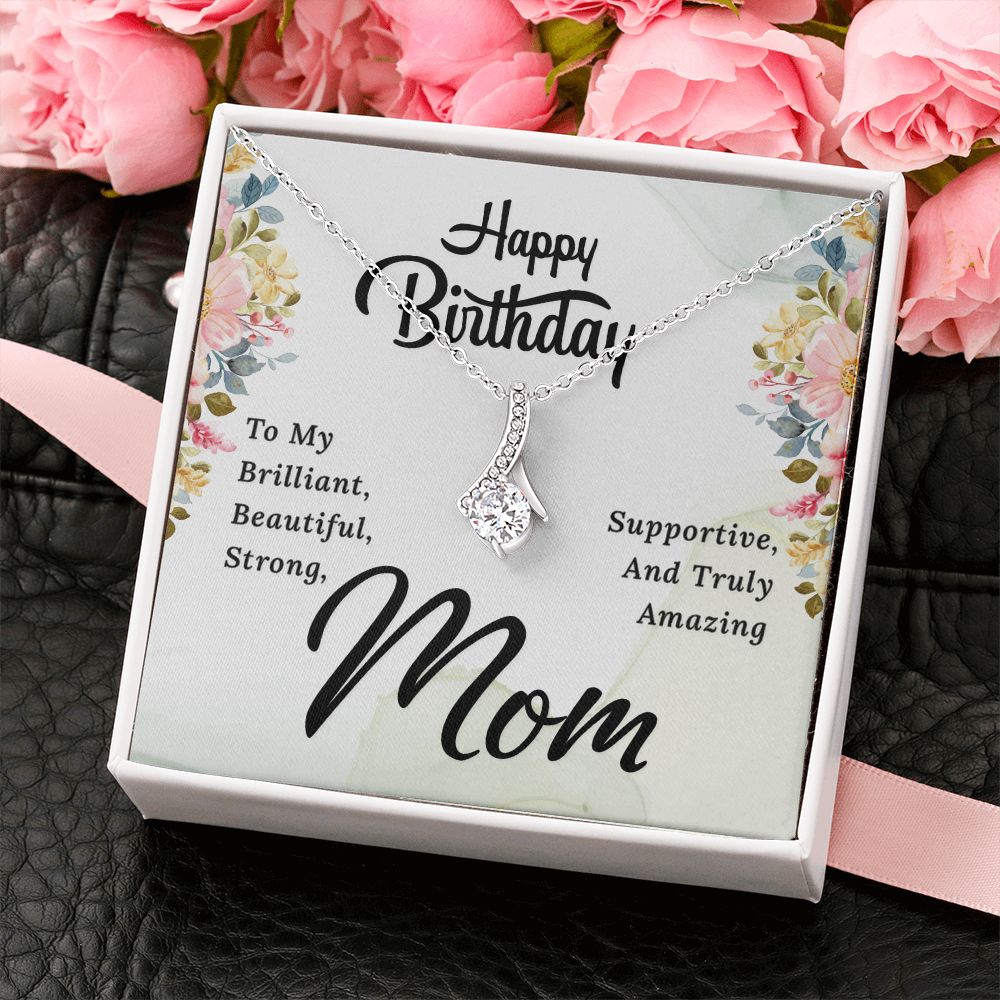 Mom Necklace Gifts for Mom from Daughter to Mom Gifts for Mothers Day from Daughter, To My Mom Necklace from Daughter to Mom Birthday Gifts Necklace with Message Card and Gift Box2229 Alluring Beauty Necklace