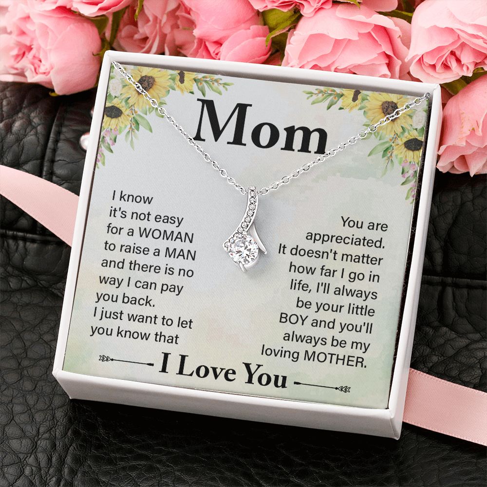 To My Mom Necklace, Gift For Mom, Mother's Day Gift from Daughter, Mom Jewelry Gift for Mothers Day, Birthday Gift for Mother, Moms Gift from Daughter Son, Necklace for Mom Mother 20 Alluring Beauty Necklace