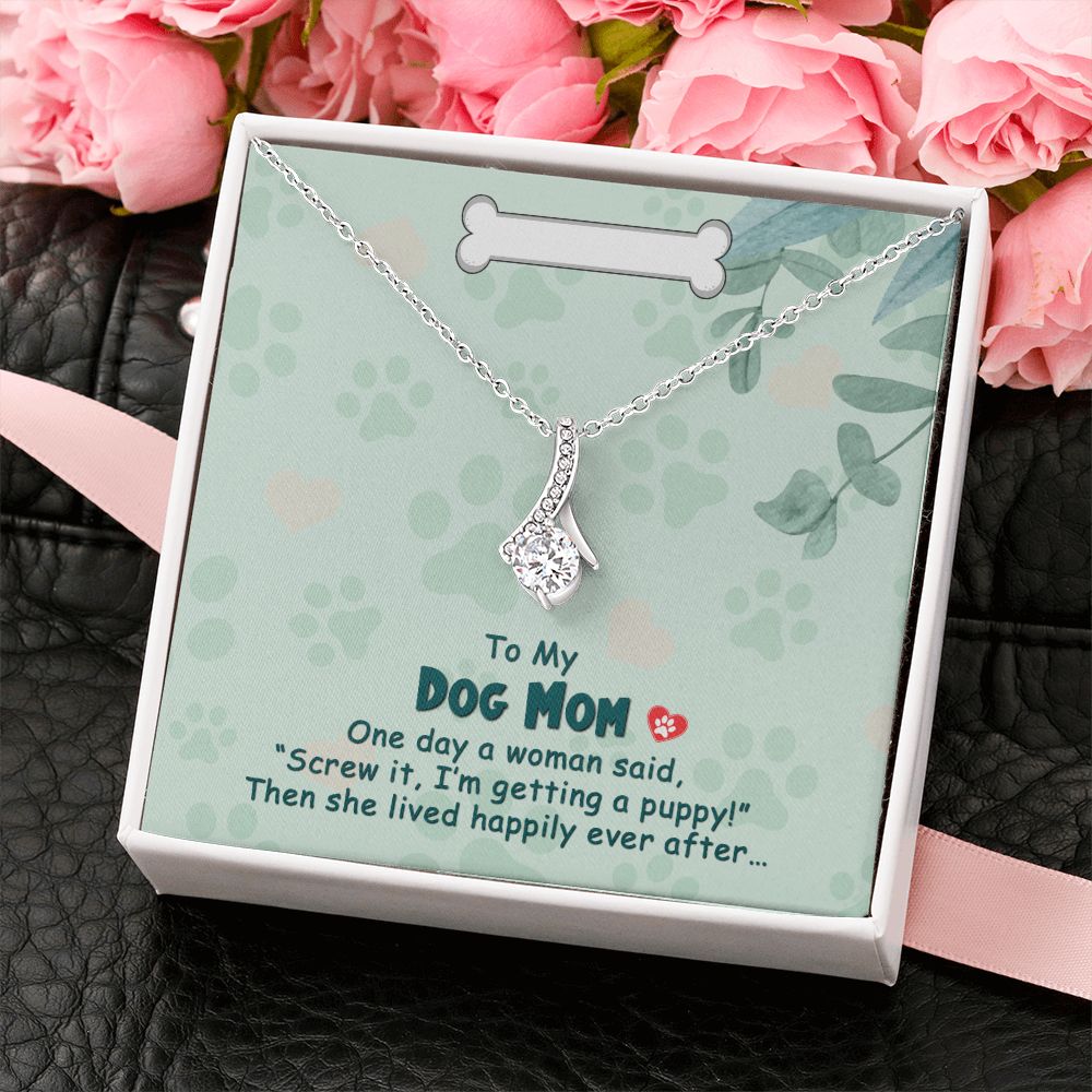 Love Knot Necklace, Dog Mom Gift For Mother's Day, Dog Mom Necklace For Women, Dog Mama Sentimental Gift, Dog Lover Gifts For Her, Unique1 Alluring Beauty Necklace