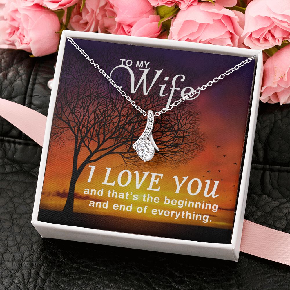 Birthday Gifts For Wife, Necklace Gifts For Wife From Husband, To My Wife Jewelry For Women , To My Wife Necklace  from Husband Wedding Anniversary Present For Wife, Beautiful Wife Jewelry Christmas14 Alluring Beauty Necklace