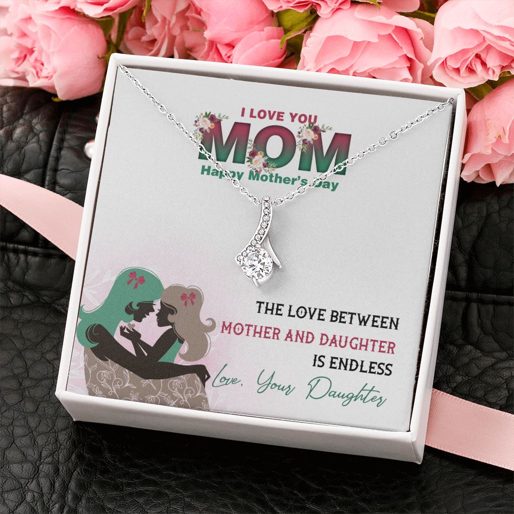 Mom Necklace Gifts for Mom from Daughter to Mom Gifts for Mothers Day from Daughter, To My Mom Necklace from Daughter to Mom Birthday Gifts Necklace with Message Card and Gift Box2236 Alluring Beauty Necklace