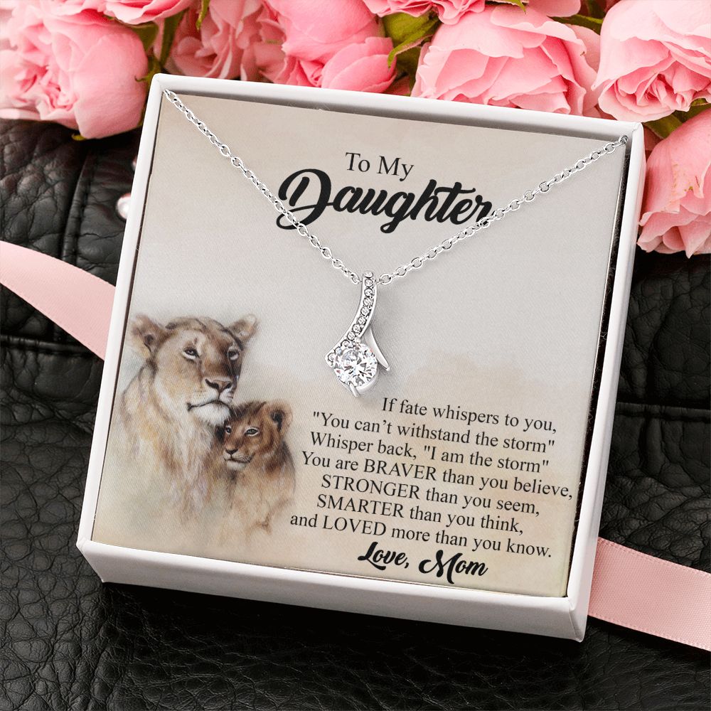 Mother Daughter Gift Ideas, To My Daughter Gift Necklace from Mom, Jewelry Pendant Present for Daughter, Birthday Christmas Gift Graduation Gifts for Daughters, Mother and Daughter Necklace 24 Alluring Beauty Necklace
