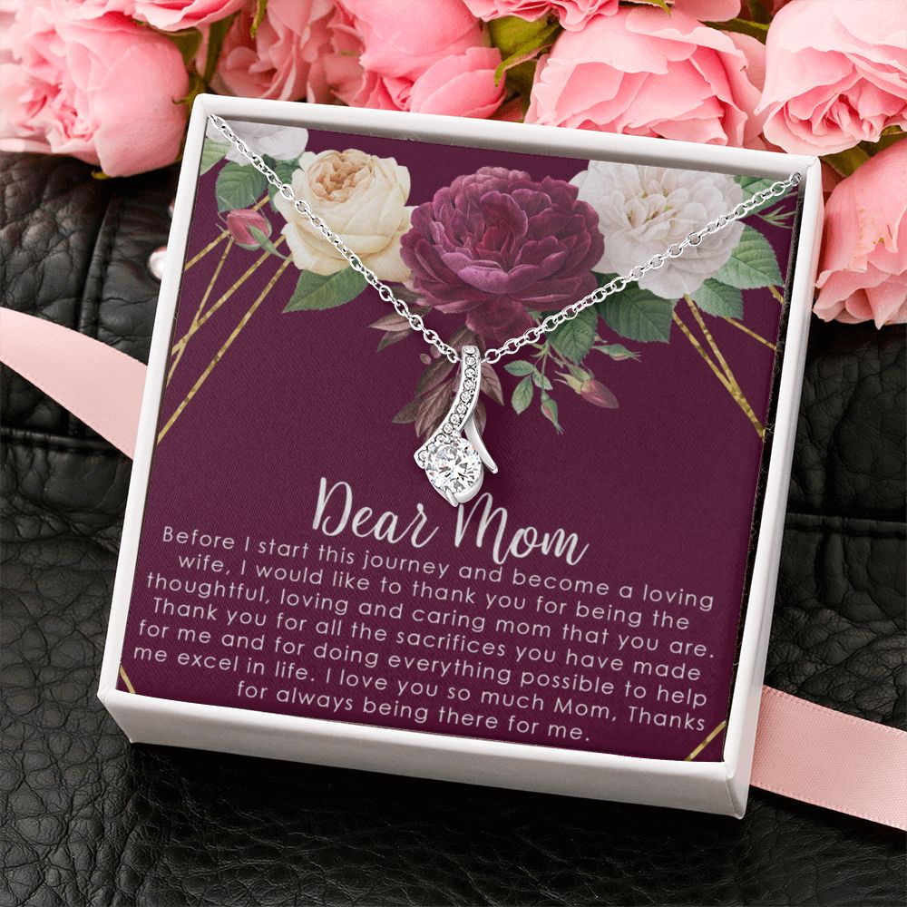 To My Mom Necklace, Gift For Mom, Mother's Day Gift from Daughter, Mom Jewelry Gift for Mothers Day, Birthday Gift for Mother, Moms Gift from Daughter Son, Necklace for Mom Mother2 Alluring Beauty Necklace