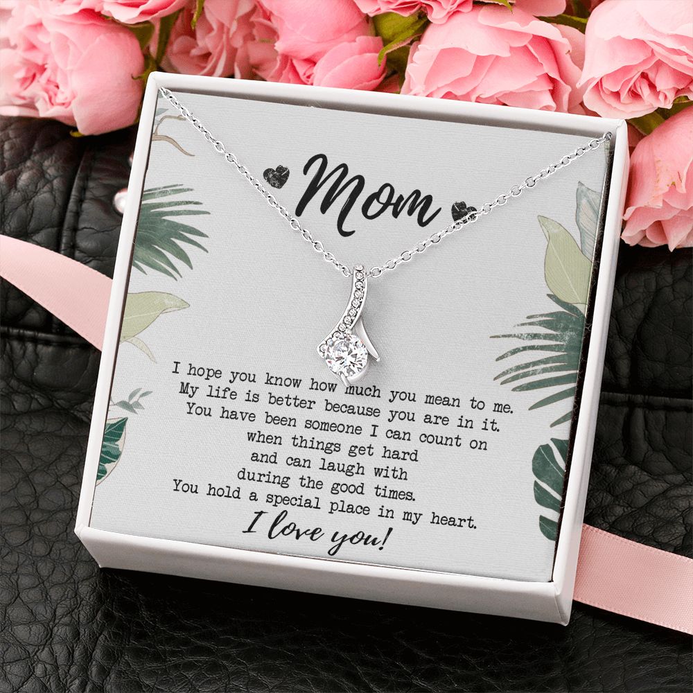 Mothers Day Gift, Gift for Mom, Birthday, Heart Necklace, Mother Daughter Necklace, Gifts for Mom from Daughter, from Son to Mom Alluring Beauty Necklace