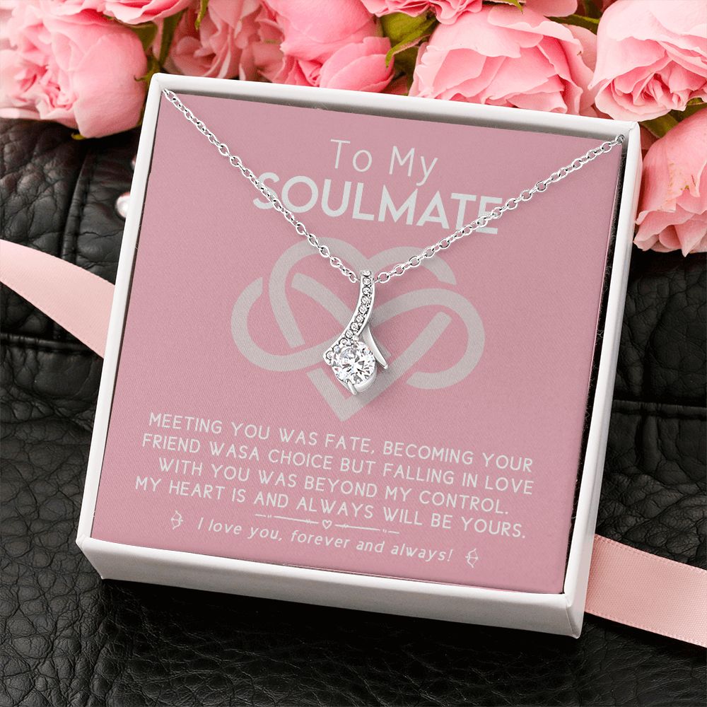 To My Soulmate Forever Love Necklace Gift For Soulmate Jewelry For Girlfriend Alluring Beauty Necklace