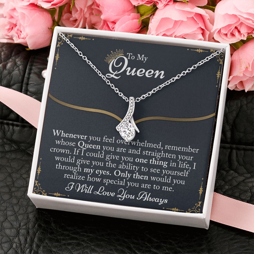 To My Queen Gift For Her Jewelry Gift Her Gift for Her Christmas Necklace Alluring Beauty Necklace