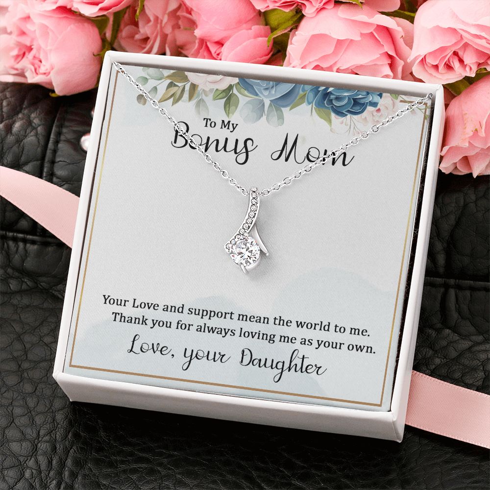 Mother Daughter Necklace as Daughter Gift from Mom, Mom Necklace as Christmas Gift for Mom from Son, Birthday Gift for Mother in Law Necklace, Bonus Mom Gifts for Step Mom Necklace6 Alluring Beauty Necklace