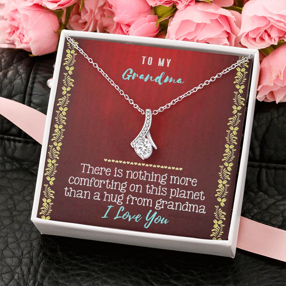 To My Grandma Necklace, Gift for Grandmother Necklace, Mothers Day Gift For Grandma Nana, Grandma Jewelry From Grandchildren GrandKids , Jewelry Box Gift For Grandma Grandmother20 Alluring Beauty Necklace