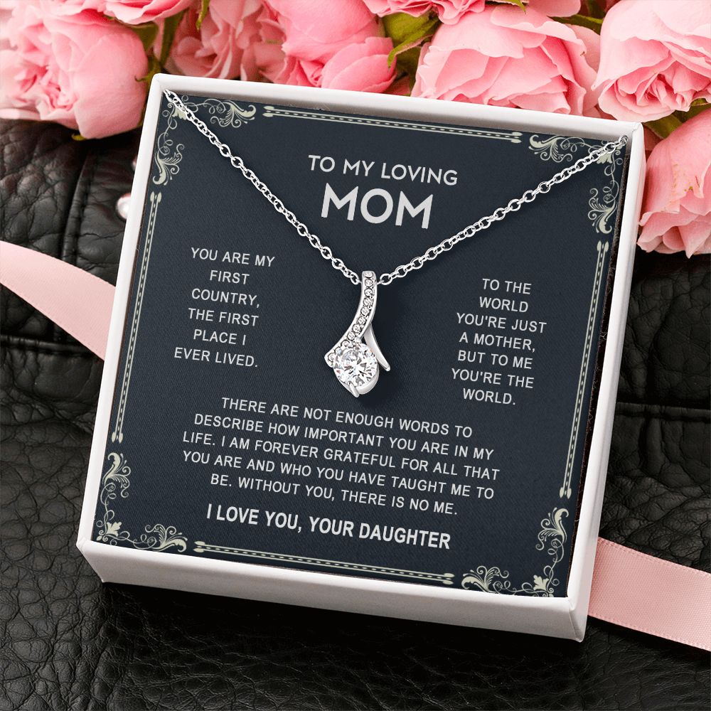 To My Mom Necklace, Gift For Mom, Mother's Day Gift from Daughter, Mom Jewelry Gift for Mothers Day, Birthday Gift for Mother, Moms Gift from Daughter Son, Necklace for Mom Mother 14 Alluring Beauty Necklace