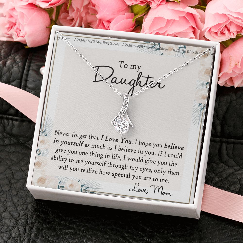 Mother Mom Daughter Necklace Hearts Pendant Necklace Jewelry Gifts for Mom Mother Daughter Jewelry Gift for Women Present for Birthday Anniversary Christmas Alluring Beauty Necklace