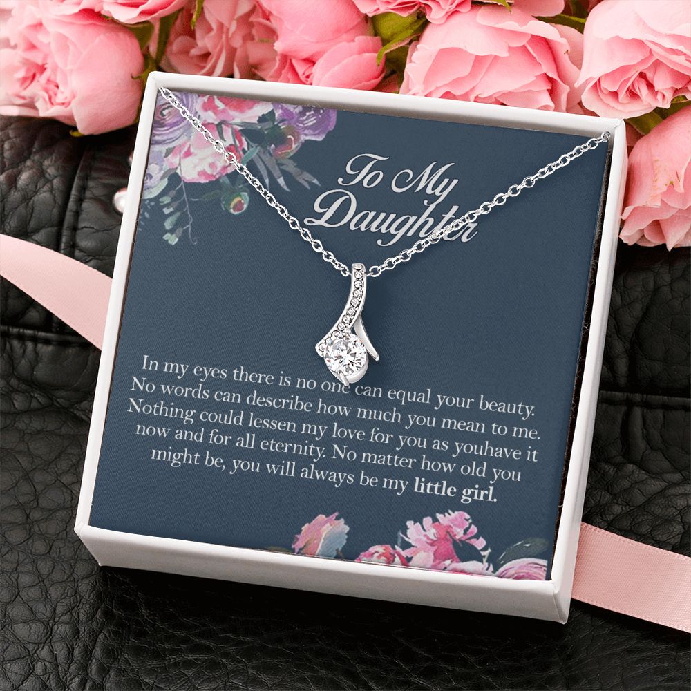 Mother Daughter Gift Ideas, To My Daughter Gift Necklace from Mom, Jewelry Pendant Present for Daughter, Birthday Christmas Gift Graduation Gifts for Daughters, Mother and Daughter Necklace 2139 Alluring Beauty Necklace