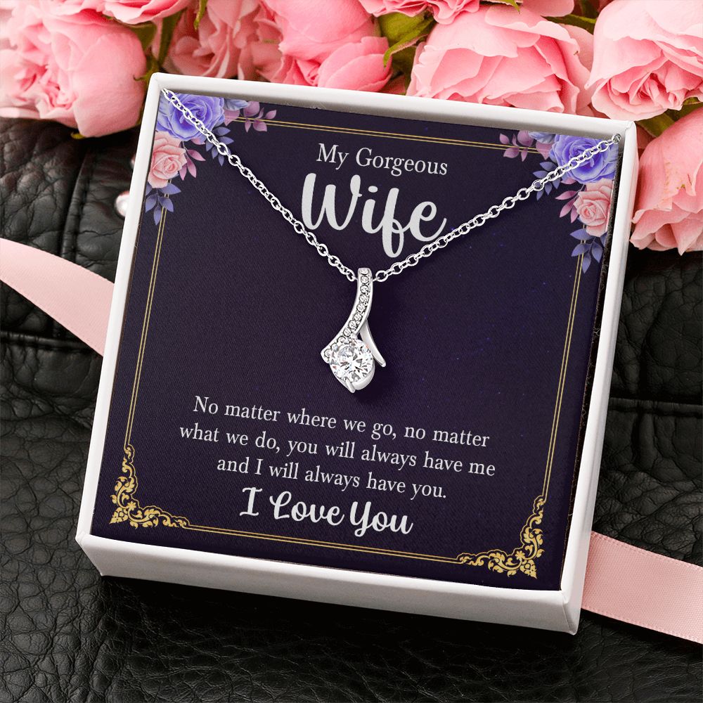 Birthday Gifts For Wife, Necklace Gifts For Wife From Husband, To My Wife Jewelry For Women , To My Wife Necklace  from Husband Wedding Anniversary Present For Wife, Beautiful Wife Jewelry Christmas15 Alluring Beauty Necklace