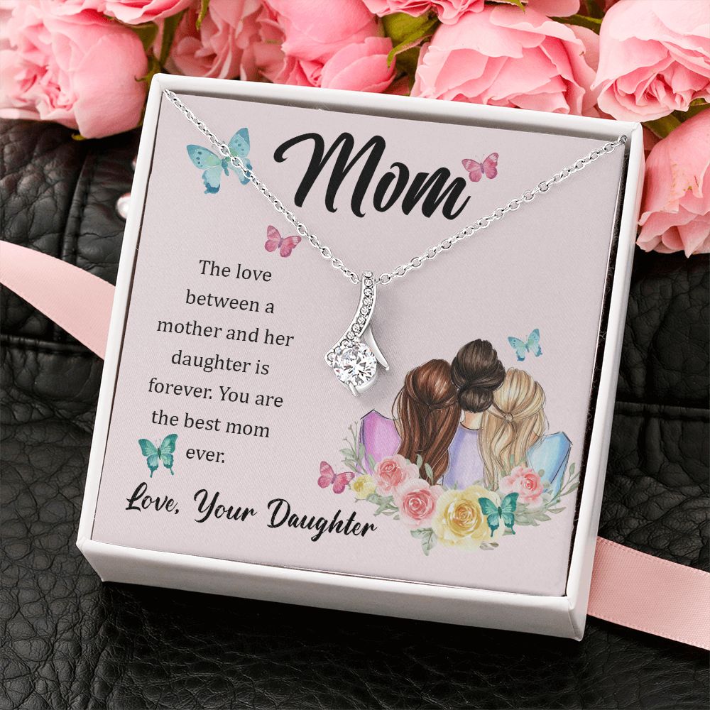 Mom Necklace Gifts for Mom from Daughter to Mom Gifts for Mothers Day from Daughter, To My Mom Necklace from Daughter to Mom Birthday Gifts Necklace with Message Card and Gift Box21 Alluring Beauty Necklace