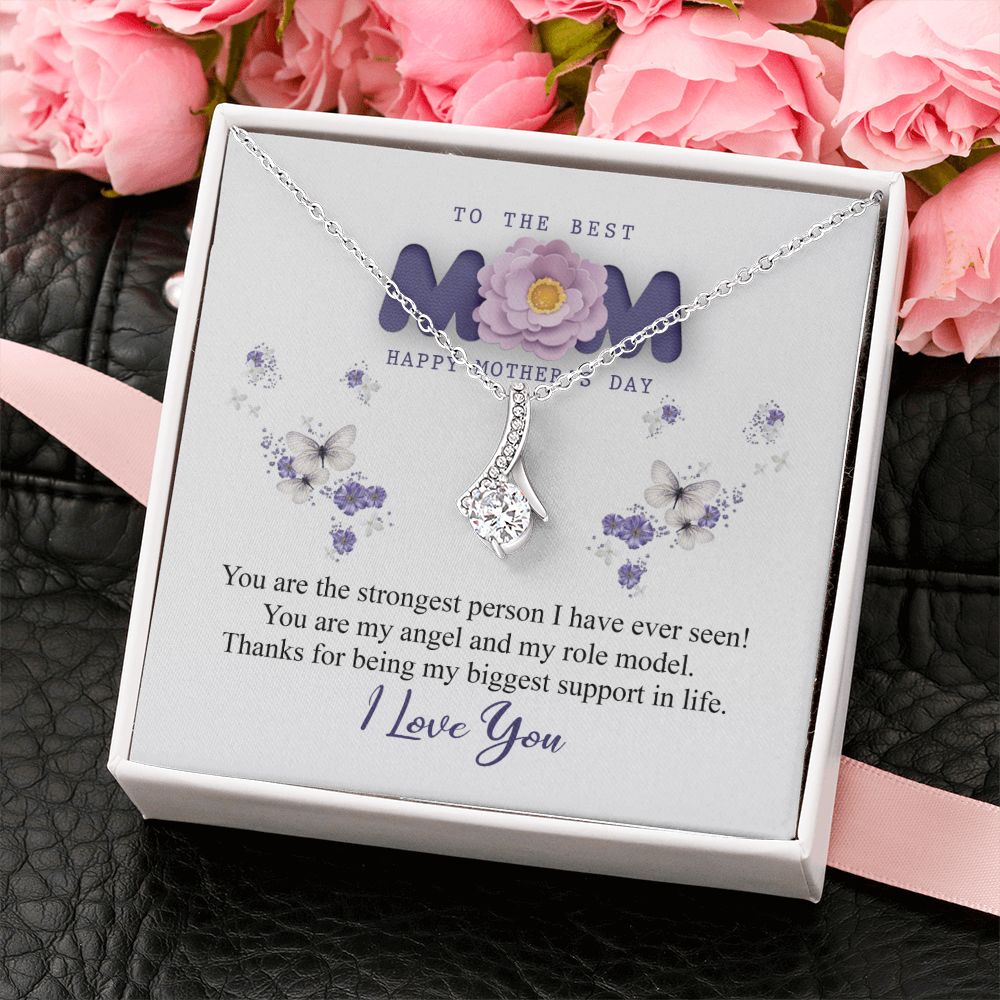To The Best Mom Necklace, Best Mom Gifts, Mothers Day Gifts, Birthday Gift For Mom Alluring Beauty Necklace