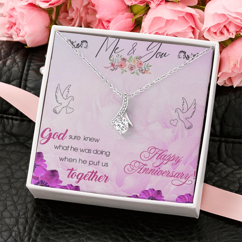 To My Wife Necklace, Wedding Anniversary Jewelry For Women, Necklace For Wife from Husband, Gift For Wife Birthday Gifts From Husband Necklace, Jewelry With Message Card In A Gift Box8 Alluring Beauty Necklace