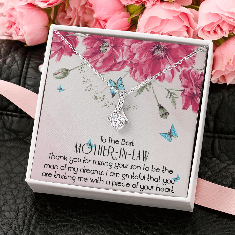 To The Best Mother In Law Necklace, Mother In Law Gifts, Mothers Day Gifts Necklace Alluring Beauty Necklace